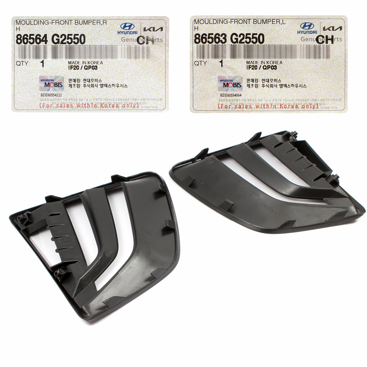 OEM Fog Lights Trim Bezel LEFT &amp; RIGHT for 2020-2022 Hyundai Ioniq 86564G2550