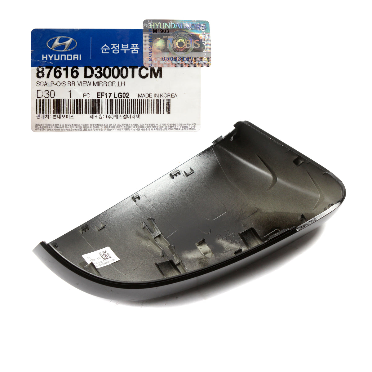 GENUINE Side Mirror Cover BLACK LEFT for 2016-2021 Hyundai Tucson 87616D3000TC