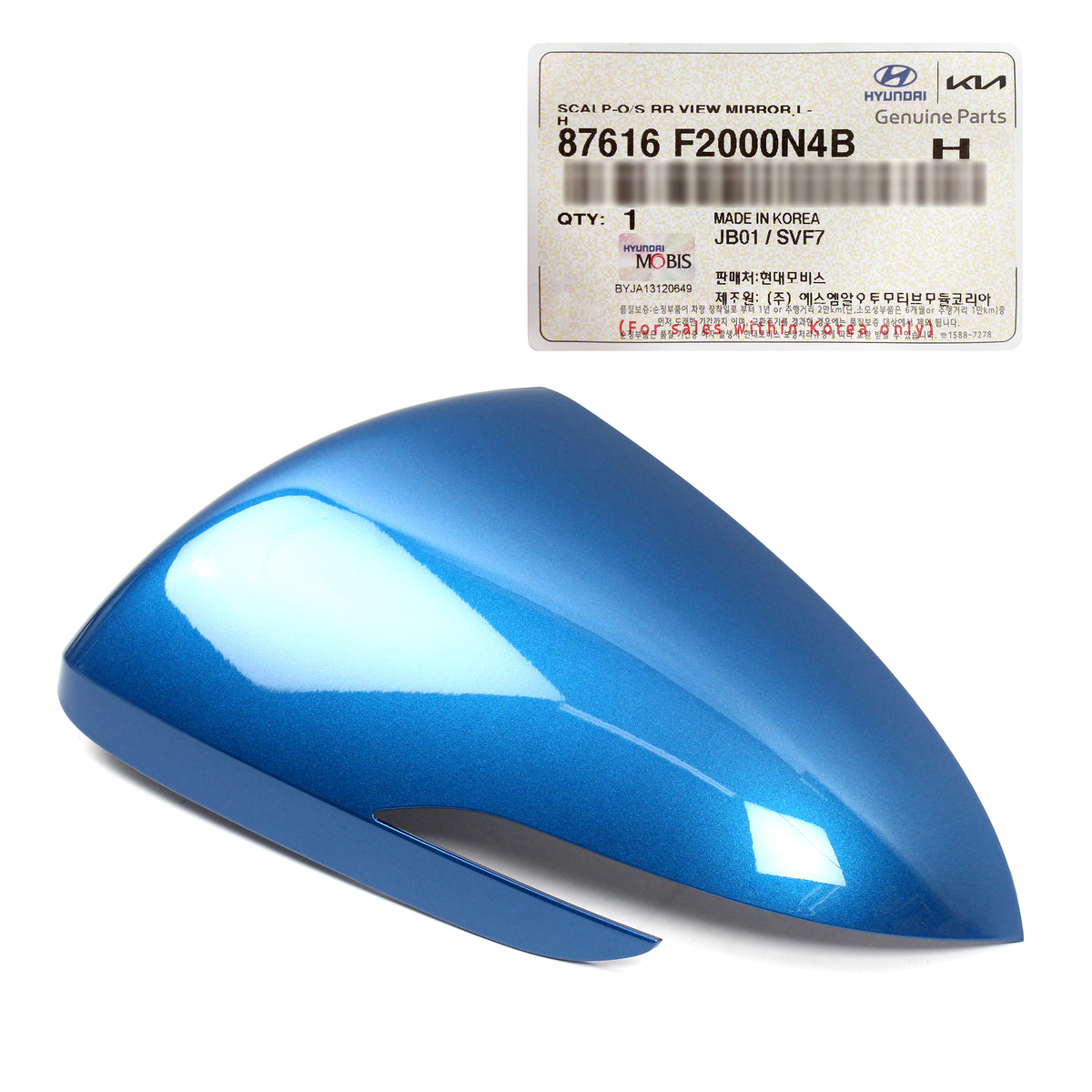 GENUINE Side Mirror Covers BLUE LEFT &amp; RIGHT for 2017-2020 Hyundai Elantra