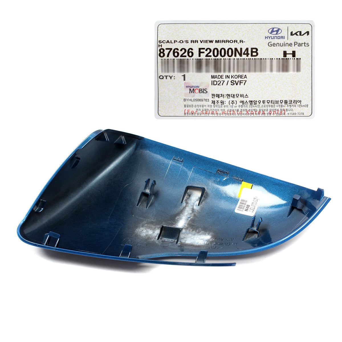 GENUINE Side Mirror Covers BLUE LEFT &amp; RIGHT for 2017-2020 Hyundai Elantra