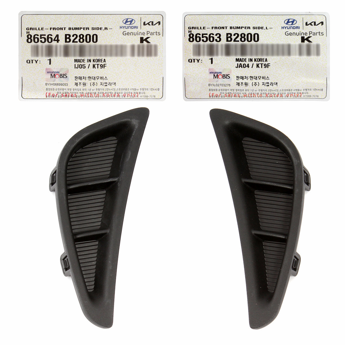 GENUINE Front Bumper Lower Grille Covers LEFT &amp; RIGHT for 2017-2019 Kia Soul