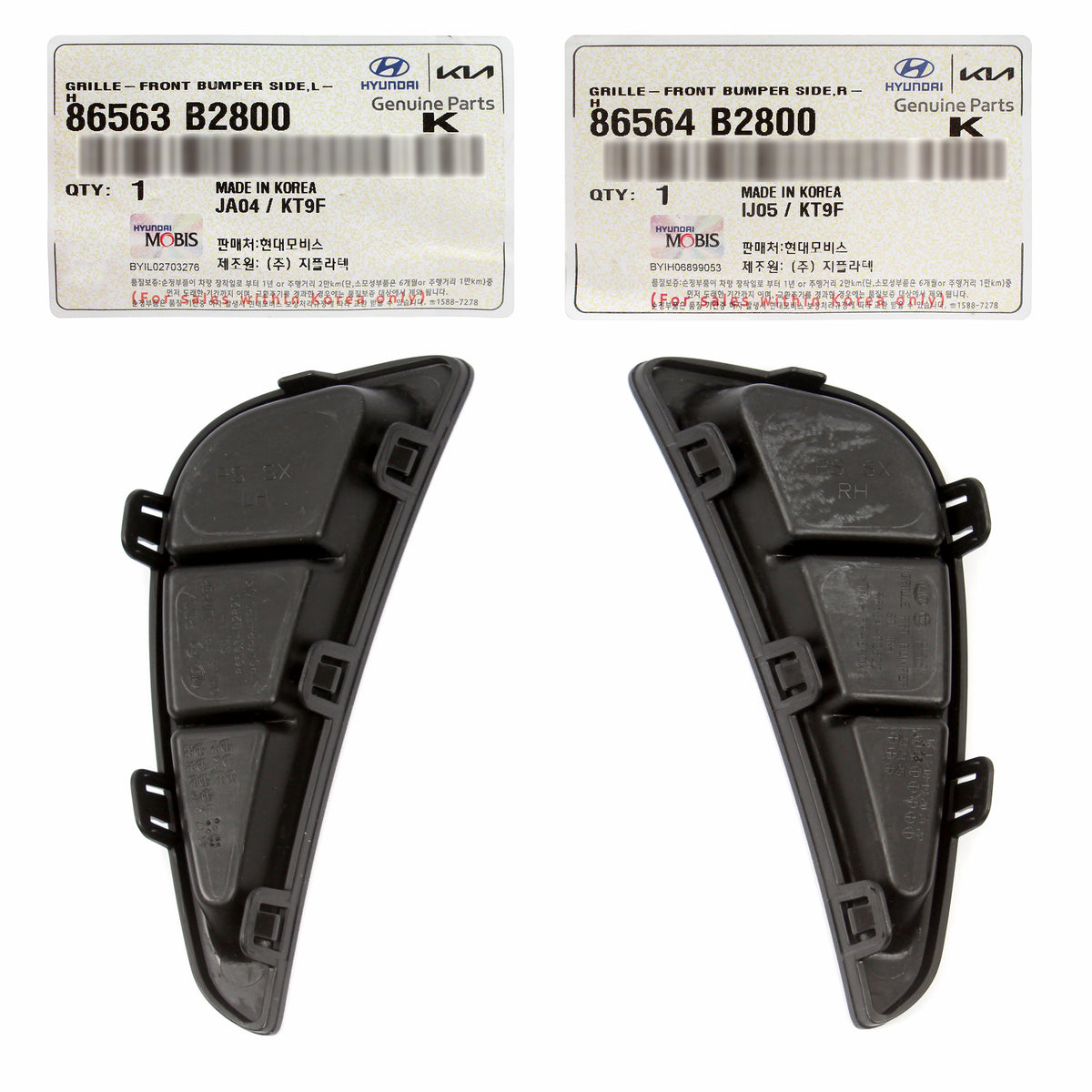 GENUINE Front Bumper Lower Grille Covers LEFT &amp; RIGHT for 2017-2019 Kia Soul