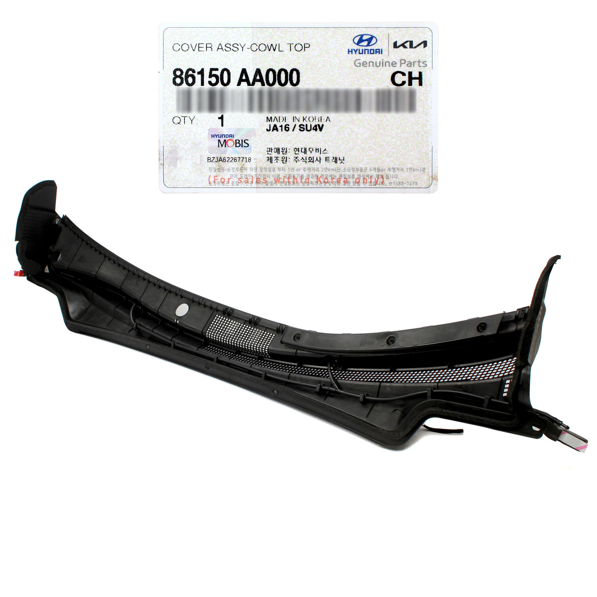 GENUINE Cowl Grille Top Cover for 2021-2023 Hyundai Elantra 86150AA00