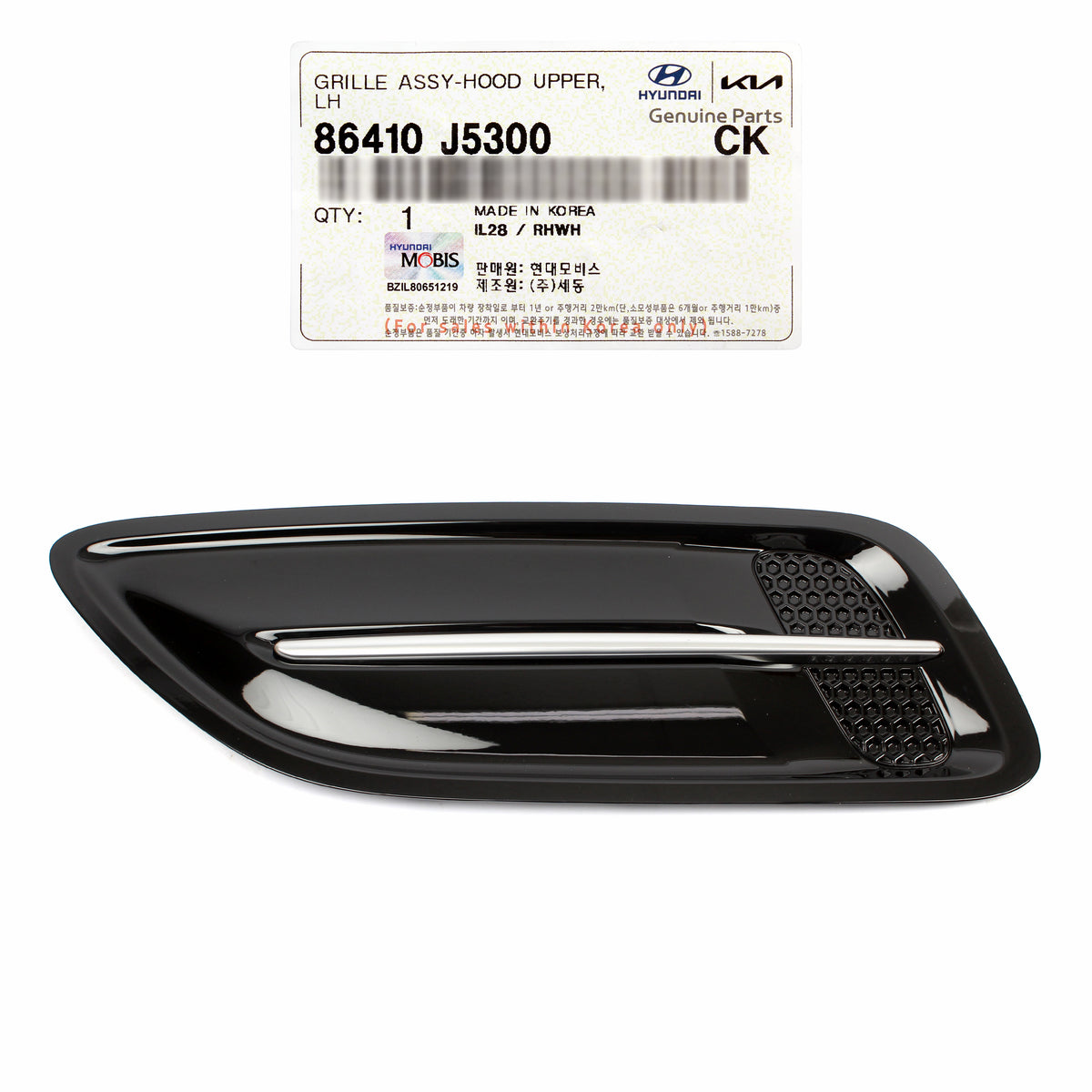 GENUINE Hood Vent Grilles LEFT &amp; RIGHT for 2018-2023 Kia Stinger 86420J5300