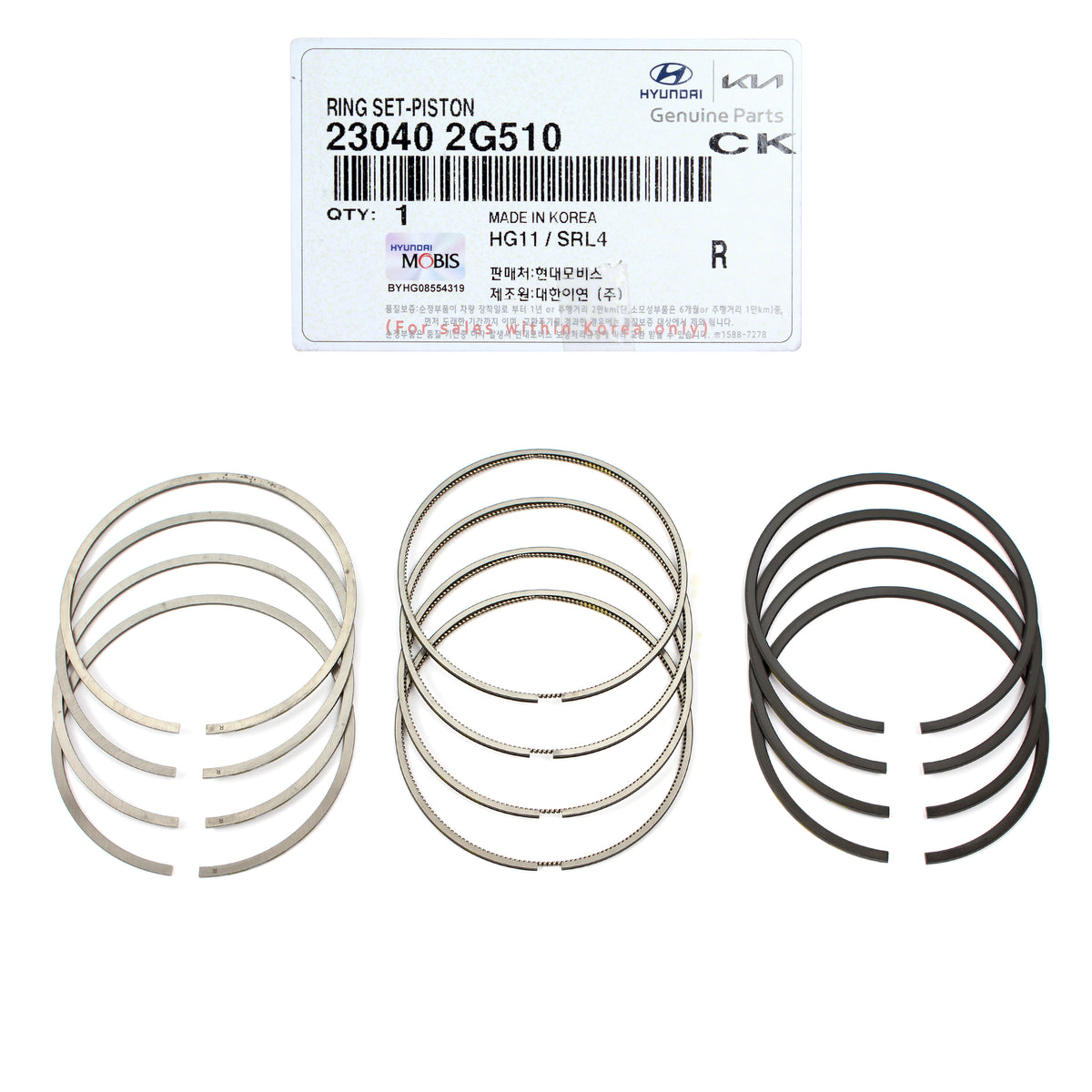 GENUINE Engine Piston Rings STD Size for 2013-2021 Hyundai Kia 2.4L 230402G510