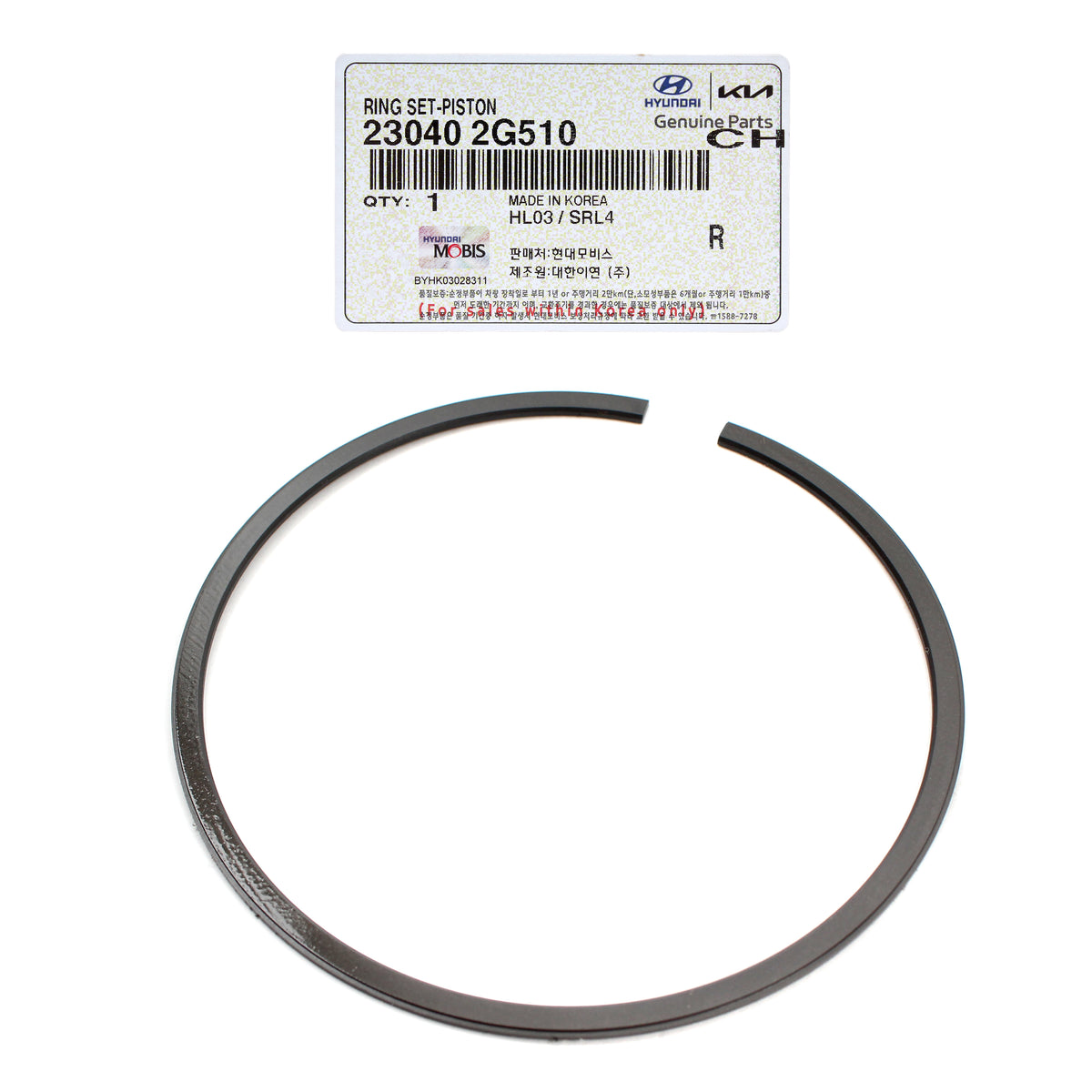 GENUINE Engine Piston Rings STD for 13-21 Santa Fe Sonata Tucson 2.4L 230402G510