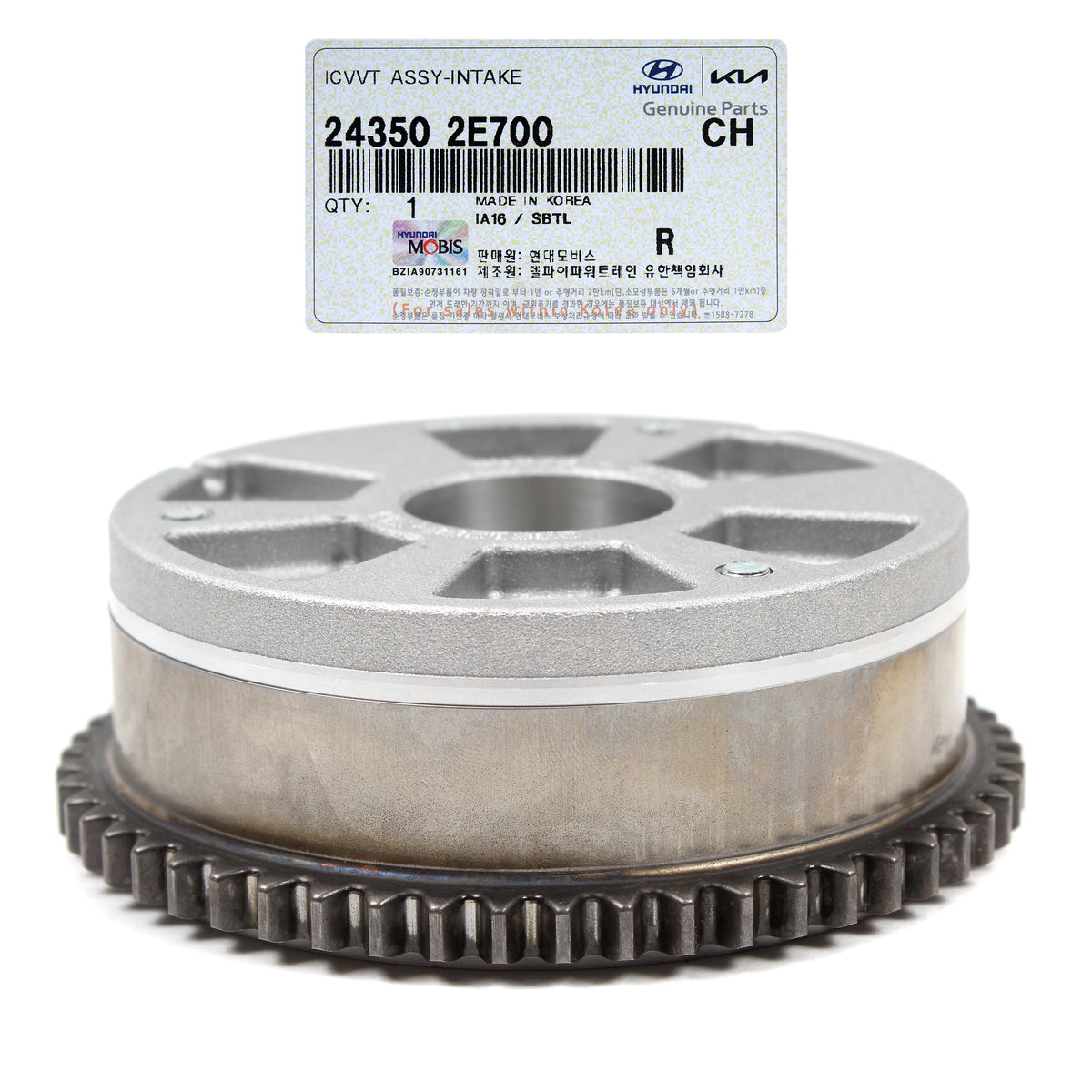 GENUINE Intake CVVT Gear for 17-21 Elantra Kona Veloster Forte Seltos Soul 2.0L
