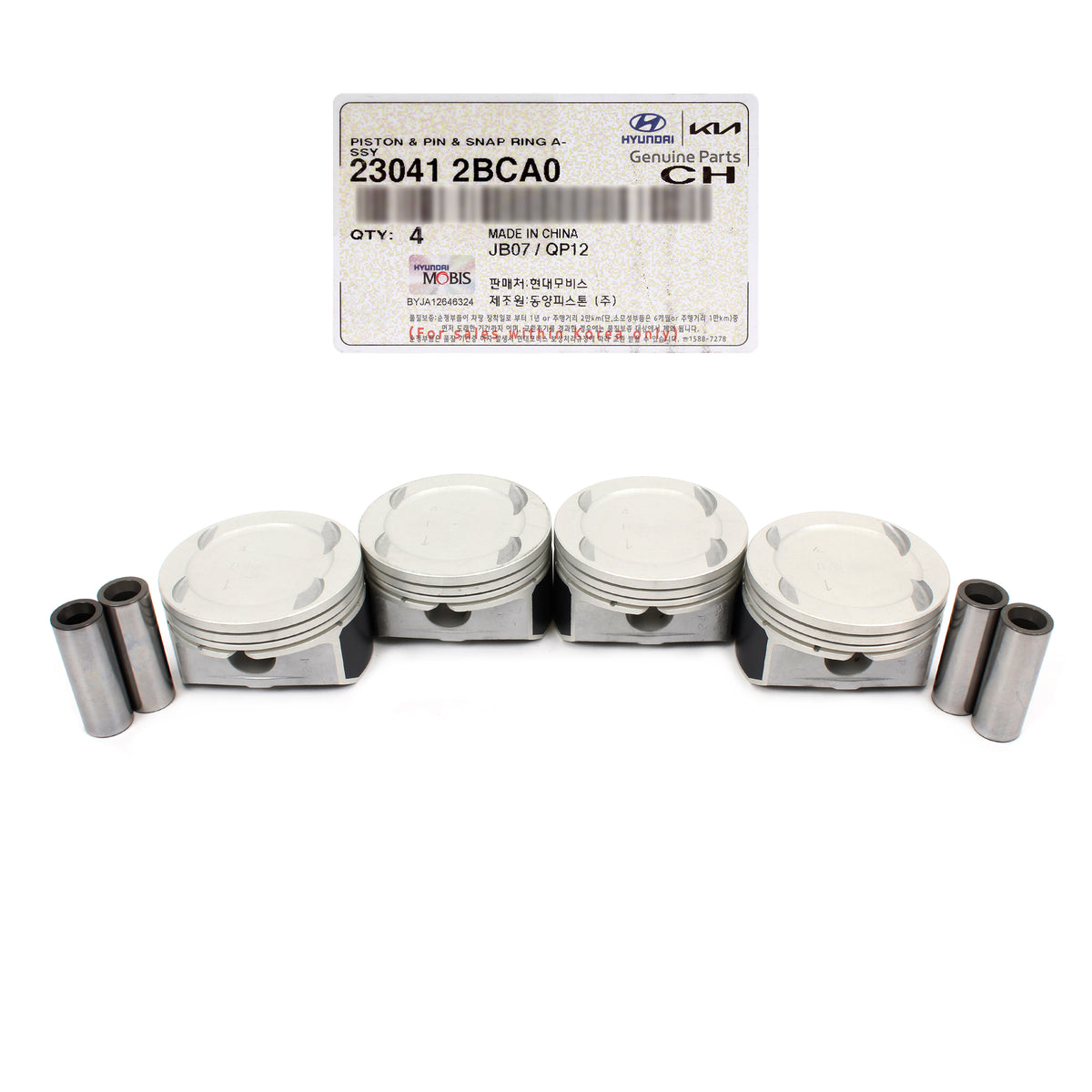 GENUINE Engine Piston Set STD for 2016-2022 Hyundai Kia 1.6L Turbo 230412BCA0