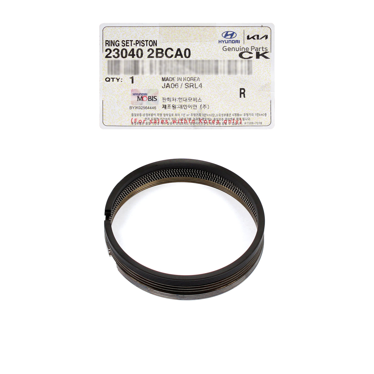 GENUINE Engine Piston Set STD w/ Rings for 2016-2022 Hyundai Kia 1.6L Turbo