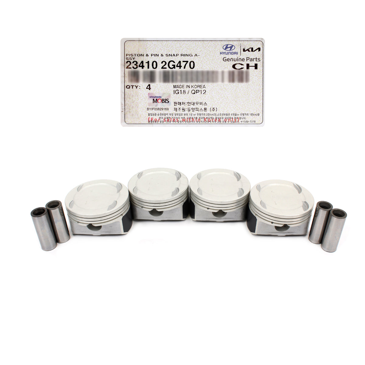GENUINE Engine Piston Set STD for 2016-2022 Hyundai Kia 2.0L Turbo 234102G470