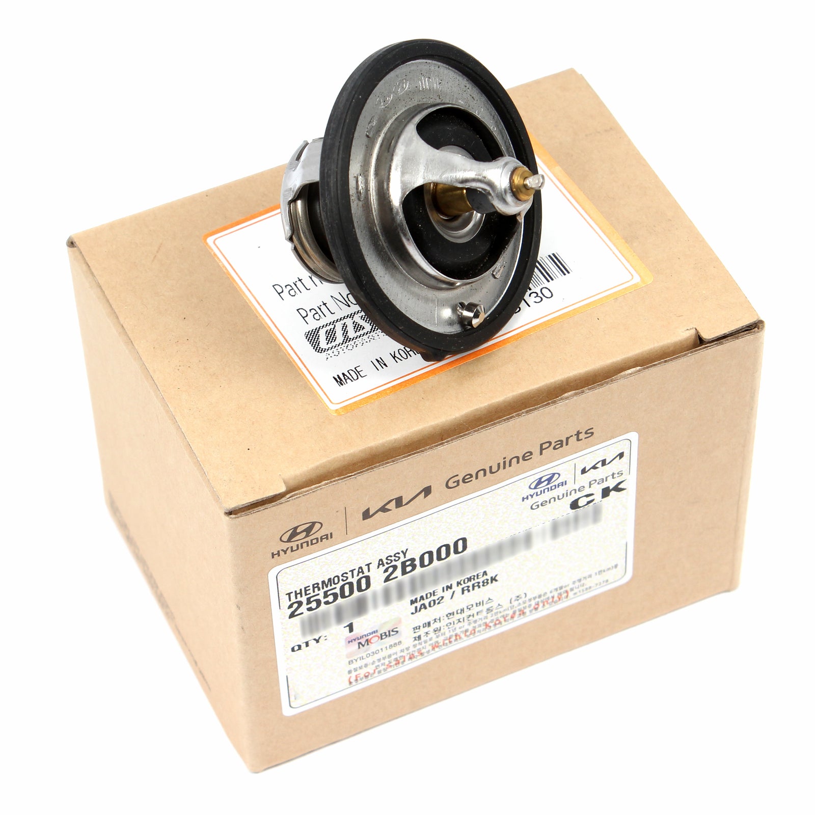 GENUINE Coolant Thermostat for 2015-2022 Hyundai Kia 1.6L 255002B000