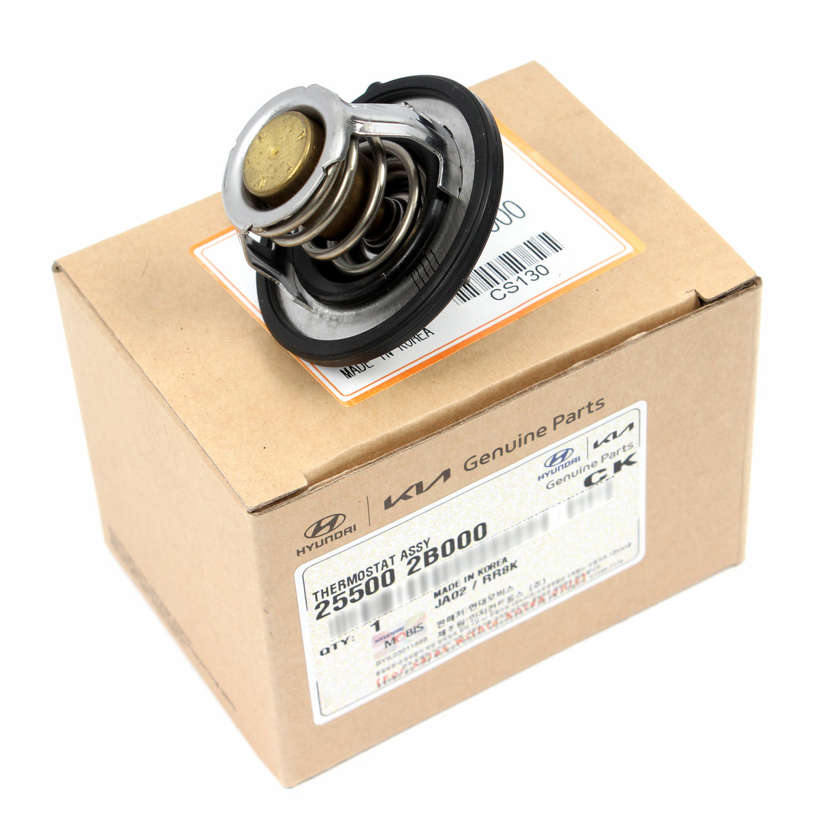 GENUINE Coolant Thermostat for 2015-2022 Hyundai Kia 1.6L 255002B000