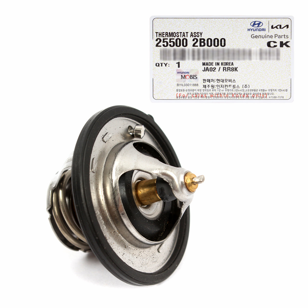 GENUINE Coolant Thermostat for 2015-2022 Hyundai Kia 1.6L 255002B000