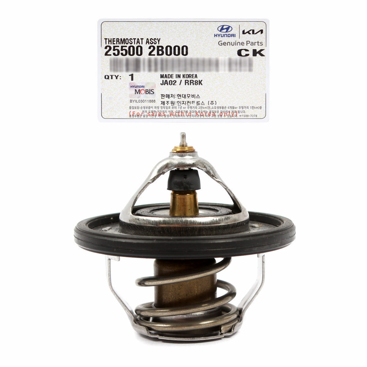 GENUINE Coolant Thermostat for 2015-2022 Hyundai Kia 1.6L 255002B000