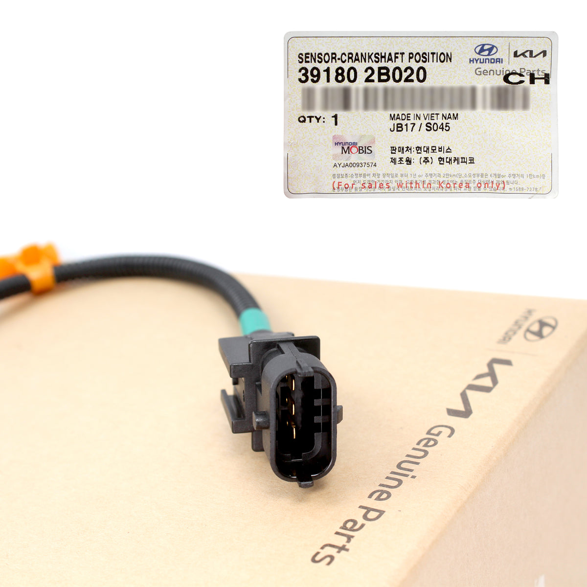 GENUINE Crankshaft Position Sensor for 12-17 Kia Rio 12-16 Soul 391802B020