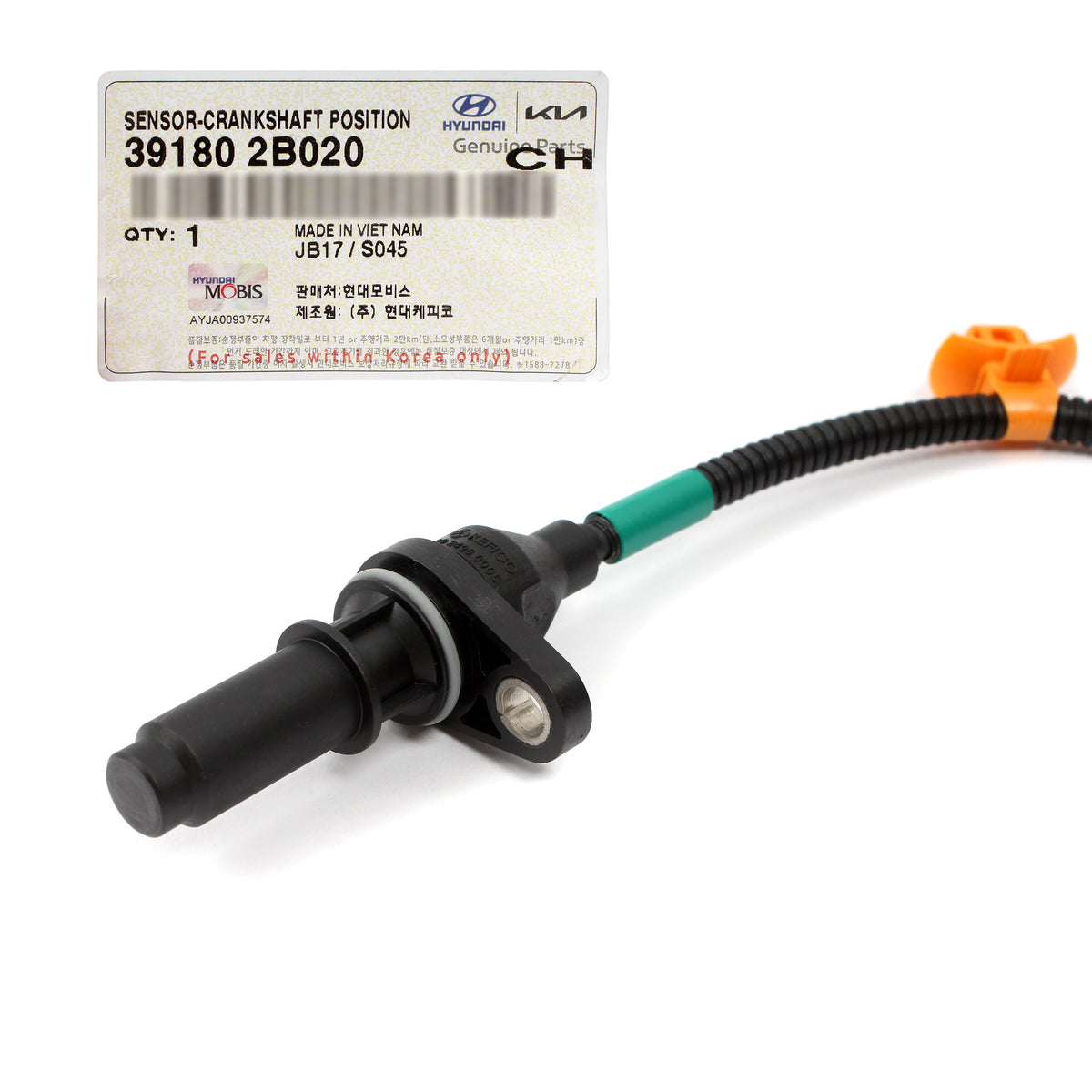 GENUINE Crankshaft Position Sensor for 12-17 Kia Rio 12-16 Soul 391802B020