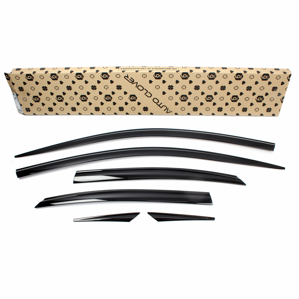 Smoked Window Sun Visor Rain Guards 6pcs for 2015-2021 Lexus NX200T NX300 NX300h