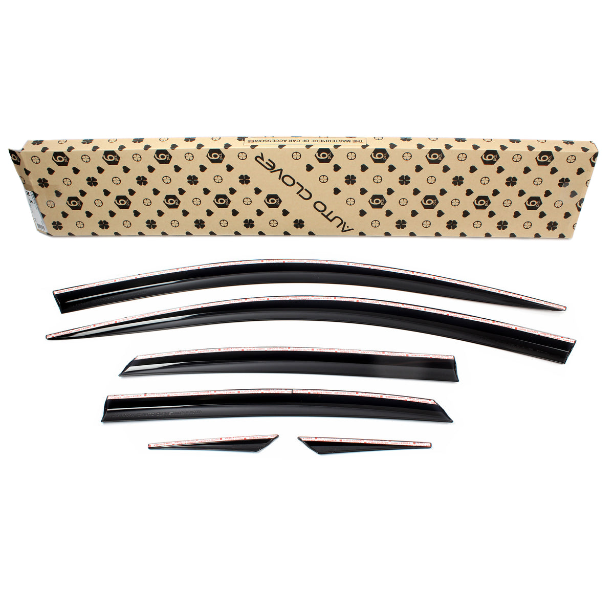 Smoked Window Sun Visor Rain Guards 6pcs for 2015-2021 Lexus NX200T NX300 NX300h