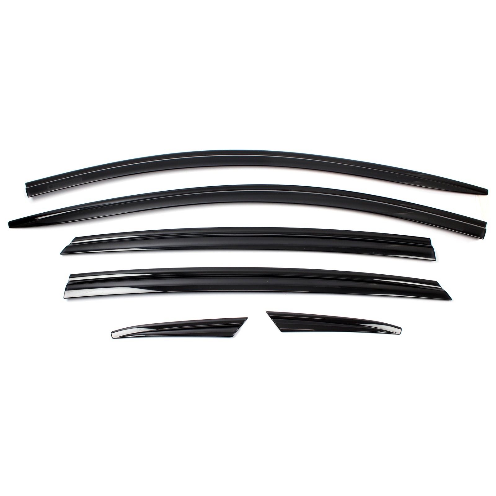 Black Smoked Window Sun Visor Rain Guards 6pcs for 2016-2022 Chevrolet Malibu