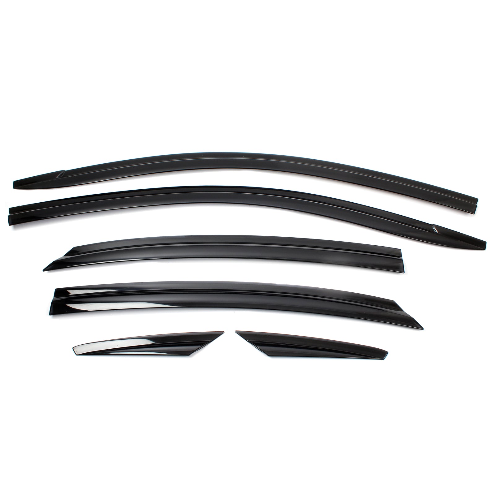 Black Smoked Window Sun Visor Rain Guards 6pcs for 2018-2022 Hyundai Accent