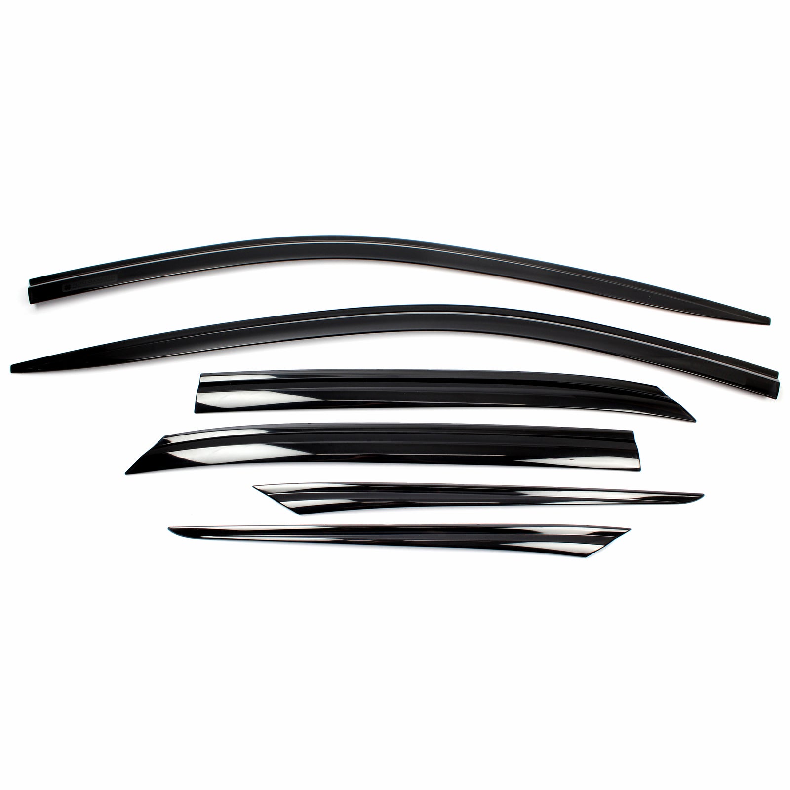 Black Smoked Window Sun Visor Rain Guards 6pcs for 2016-2022 Lexus RX350 RX450h