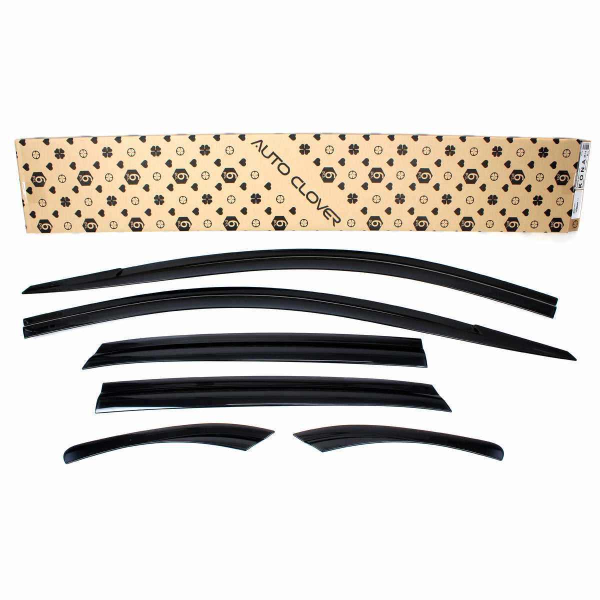 Smoked Window Sun Vent Visor Rain Guards 6pcs for 2018-2023 Hyundai Kona