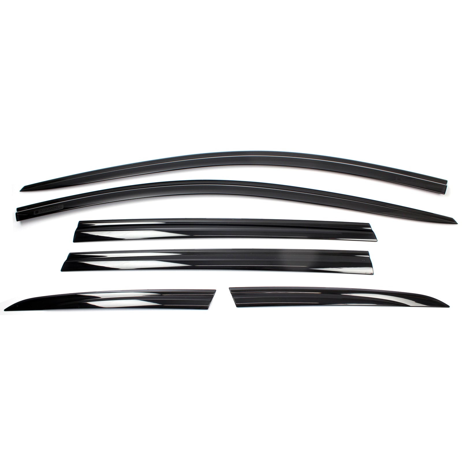 Black Smoked Window Sun Visor Rain Guards 6pcs for 2016-2022 Lexus RX350 RX450h