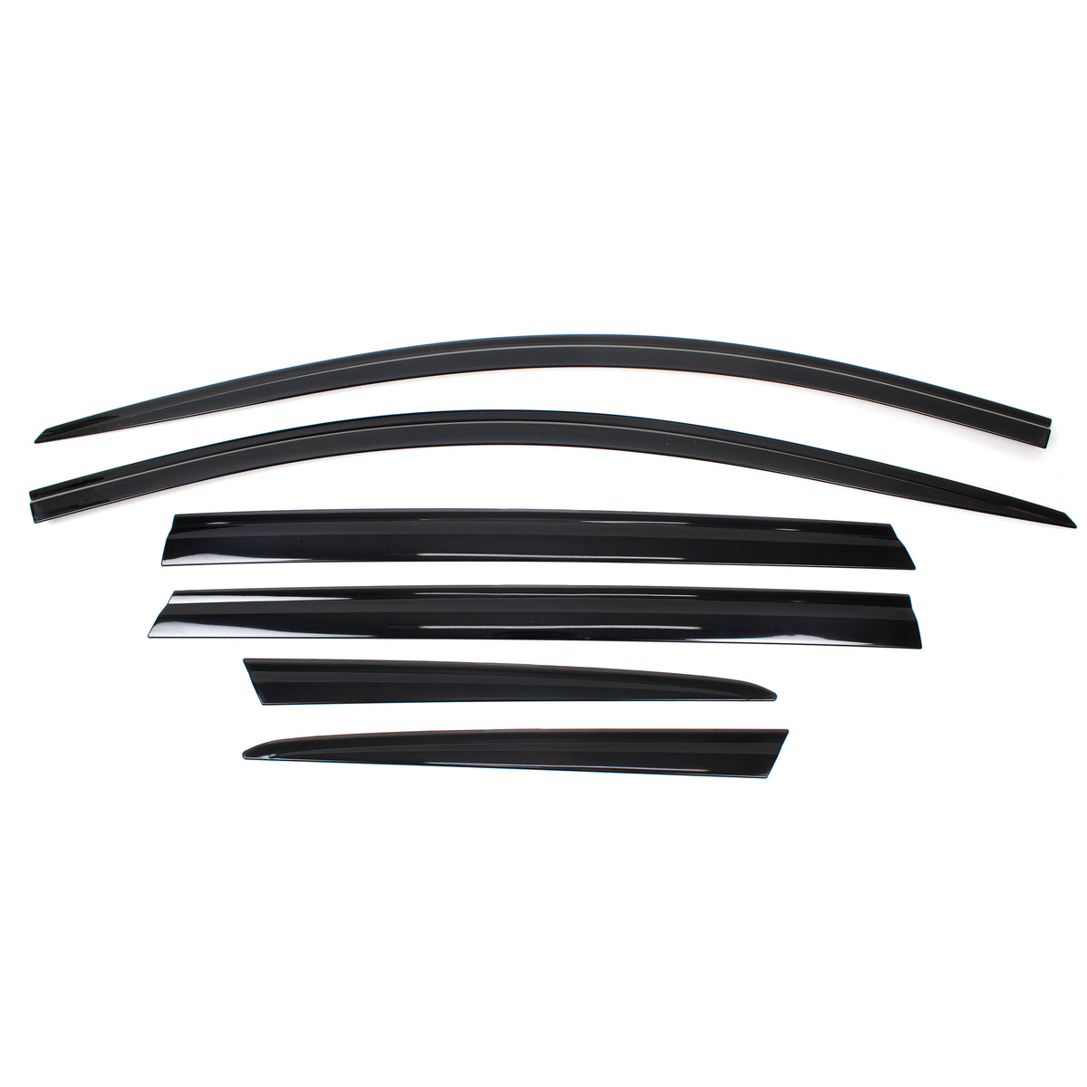 Smoked Window Sun Vent Visor Rain Guards 6pcs for 2019-2023 Hyundai Santa Fe