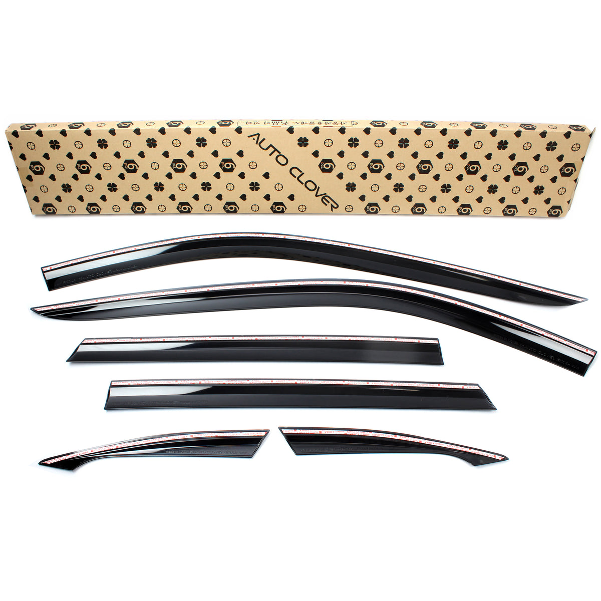 Black Smoked Window Sun Visor Rain Guards 6pcs for 2017-2022 Mazda CX-5