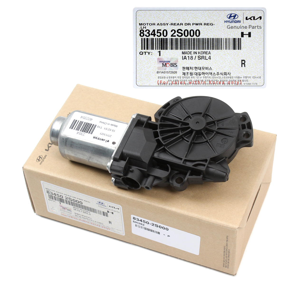 GENUINE Power Window Motor REAR LEFT for 2010-2017 Hyundai Tucson 834502S000