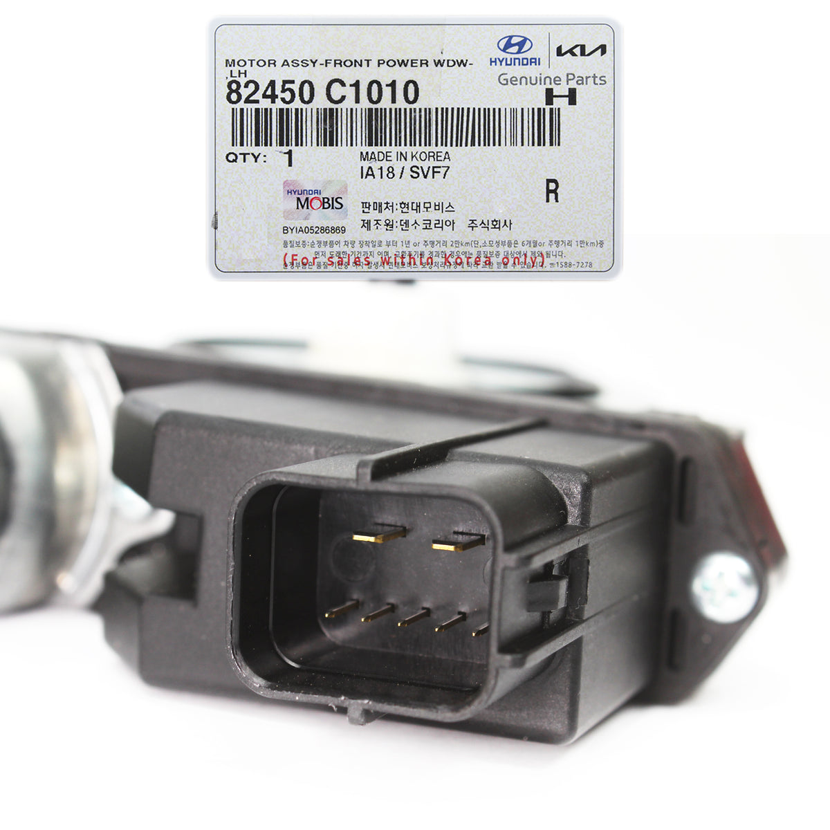 GENUINE Power Window Motor FRONT LEFT Auto Up &amp; Down for 15-18 Hyundai Sonata