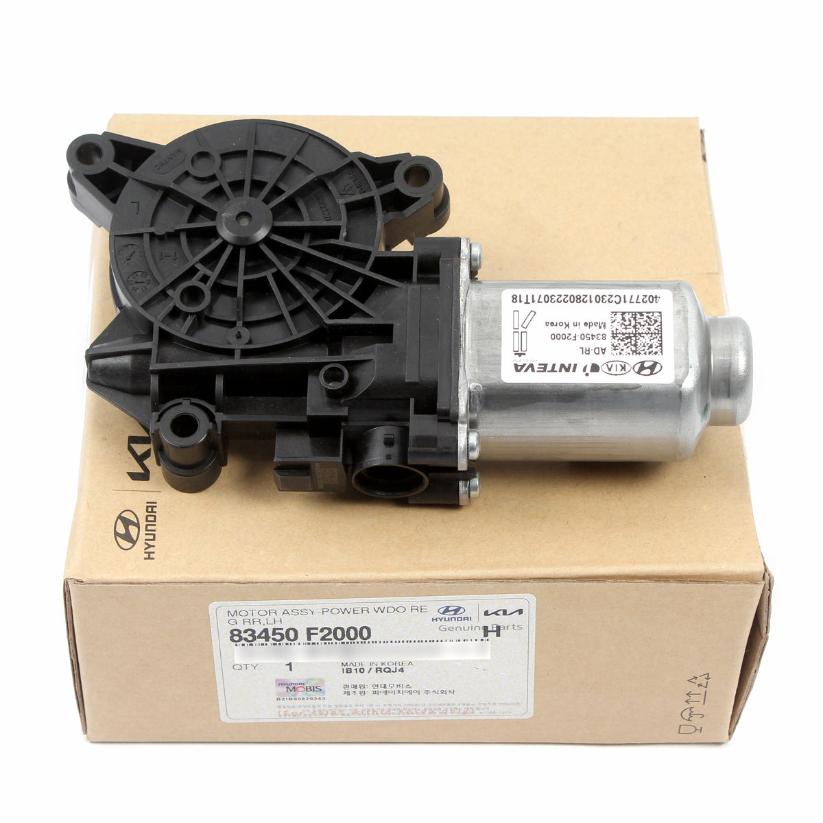 GENUINE REAR Window Motor LEFT Side for 2017-2020 Hyundai Elantra 83450F2000