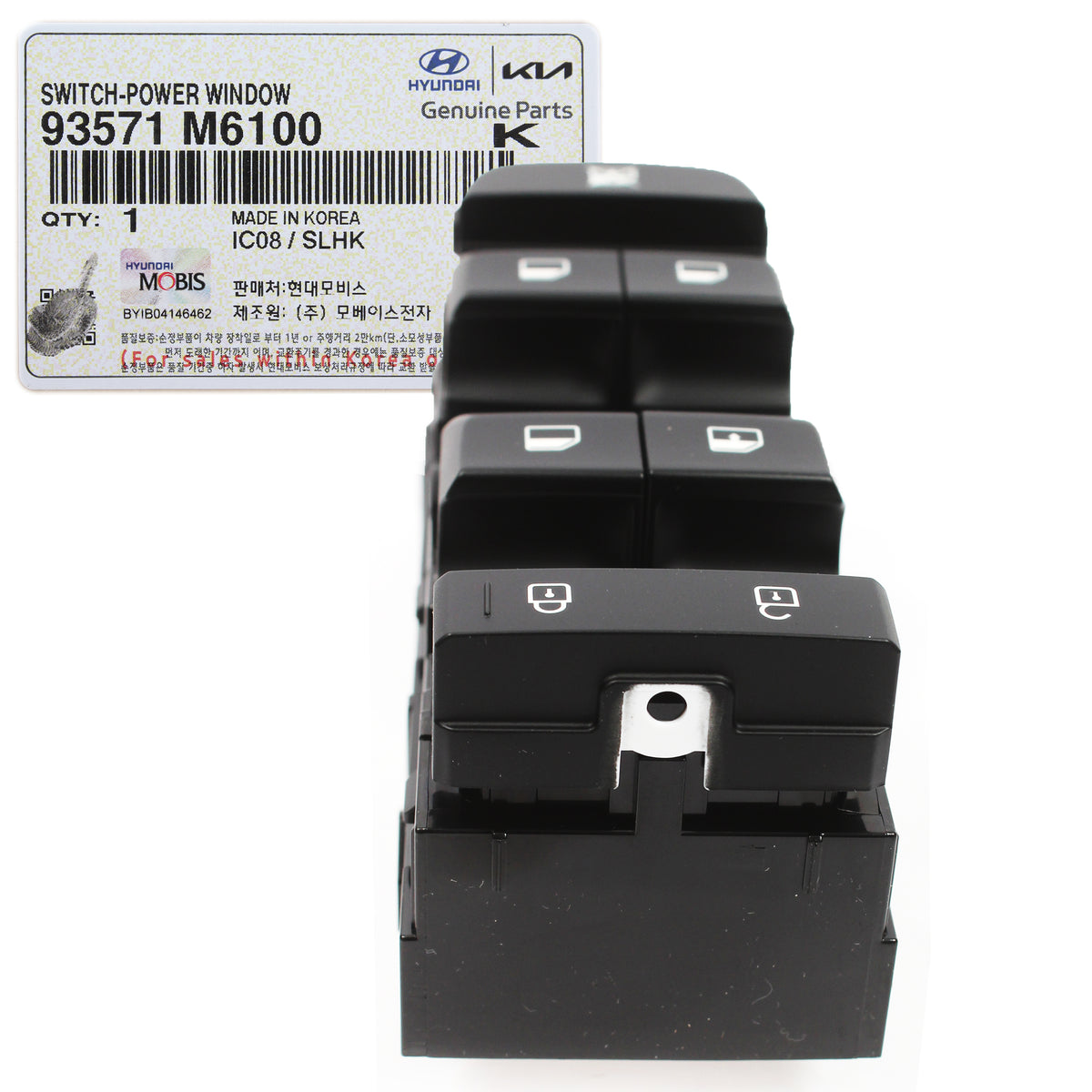 GENUINE Fits 2019, 2020, 2021 KIA FORTE 1.6L 2.0L Power Window Main Switch LEFT Side 93571M6100