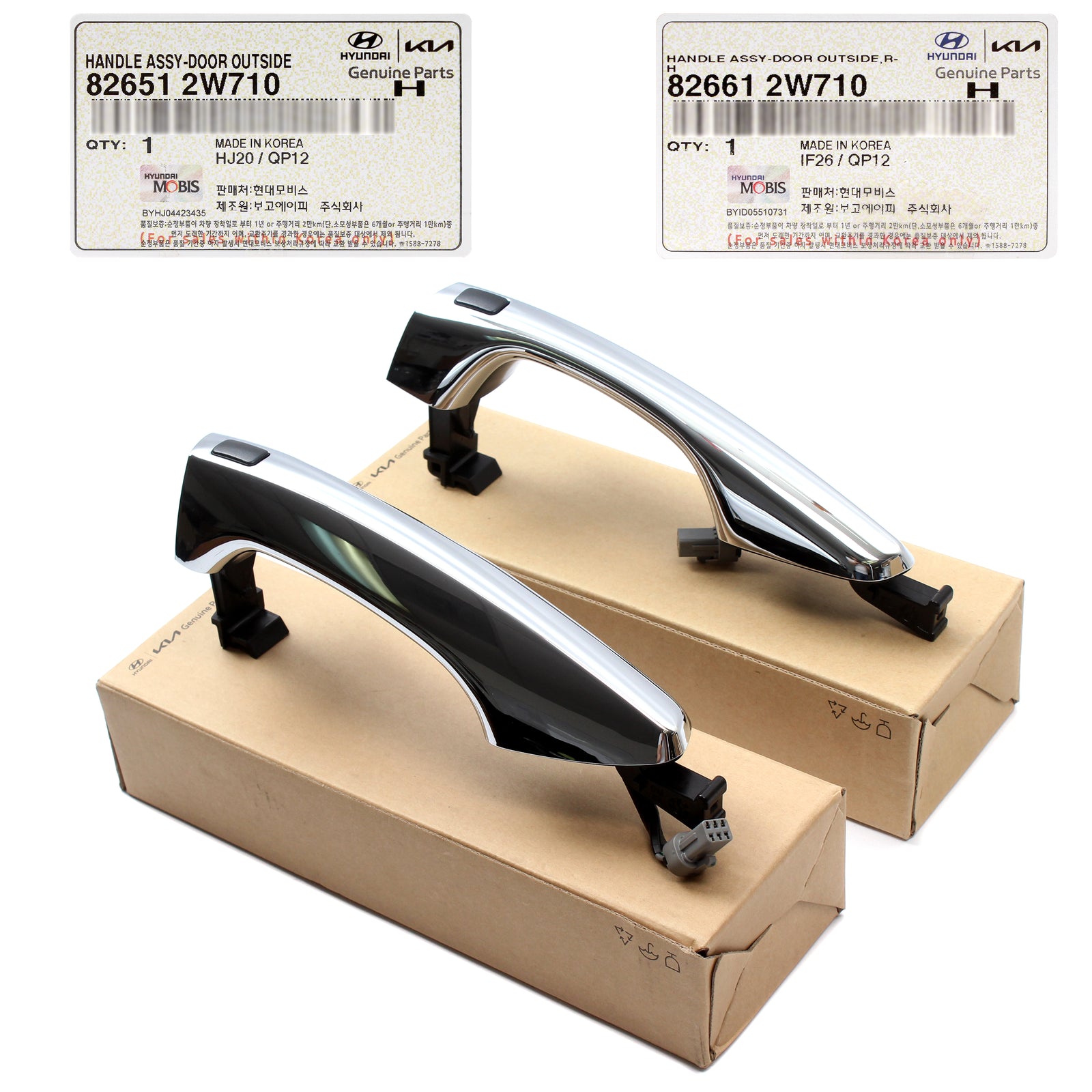 OEM Front Outside Door Handles LEFT & RIGHT for 2013-2019 Hyundai Santa Fe