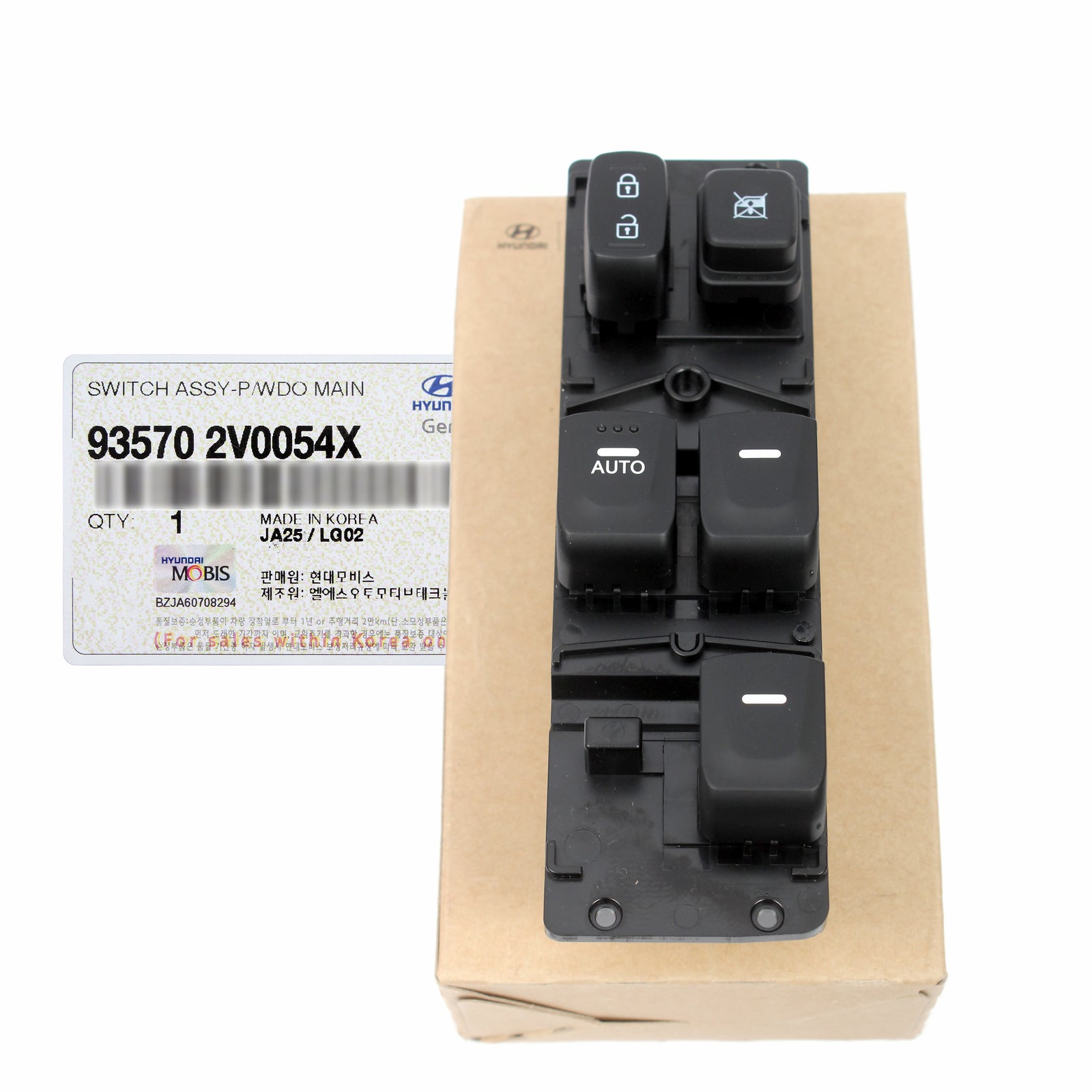 Genuine Power Window Main Switch AUTO DOWN for 12-17 Hyundai Veloster 935702V0054X