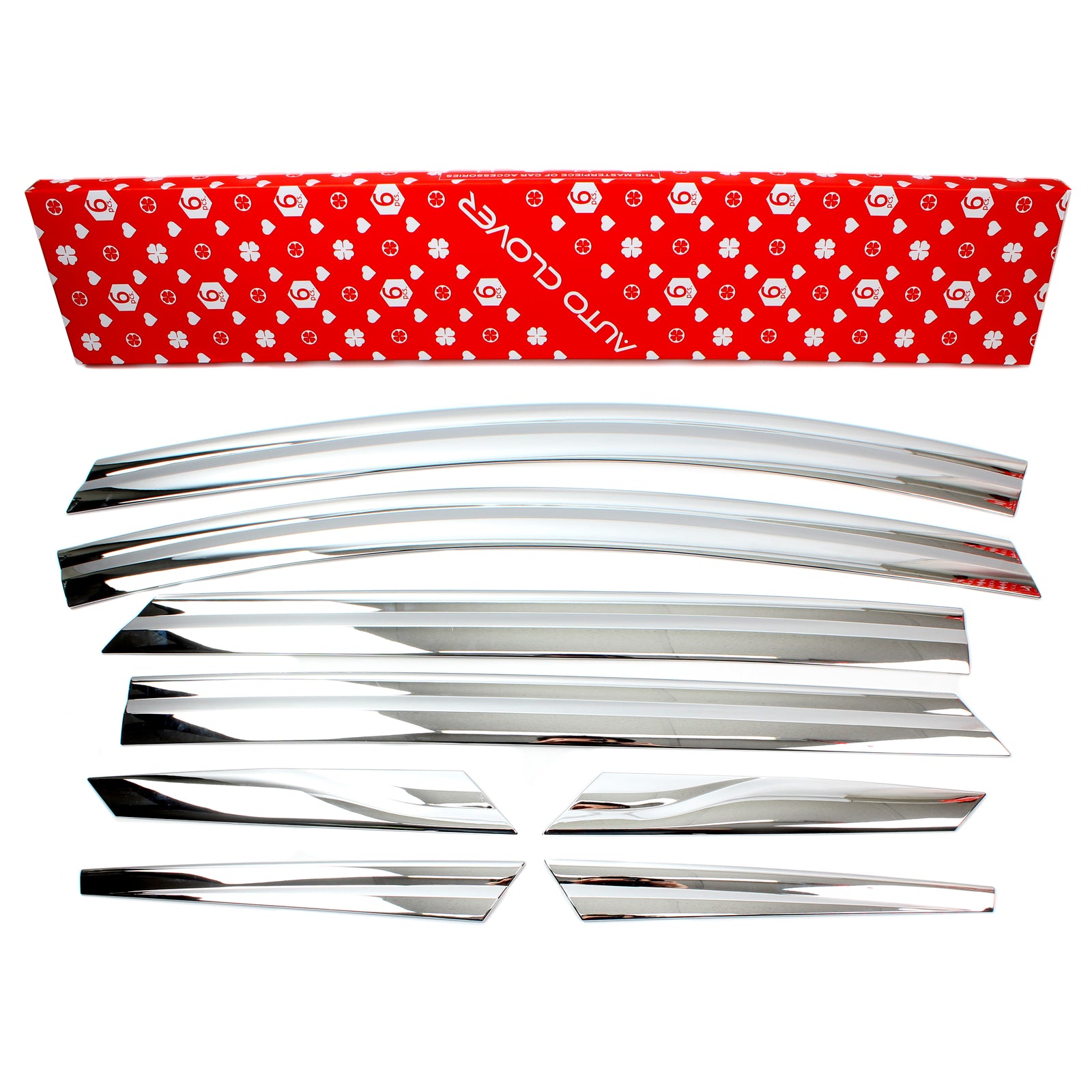 Chrome Window Sun Visor Rain Guards 8pcs for 2017-2023 Chevrolet Bolt EV