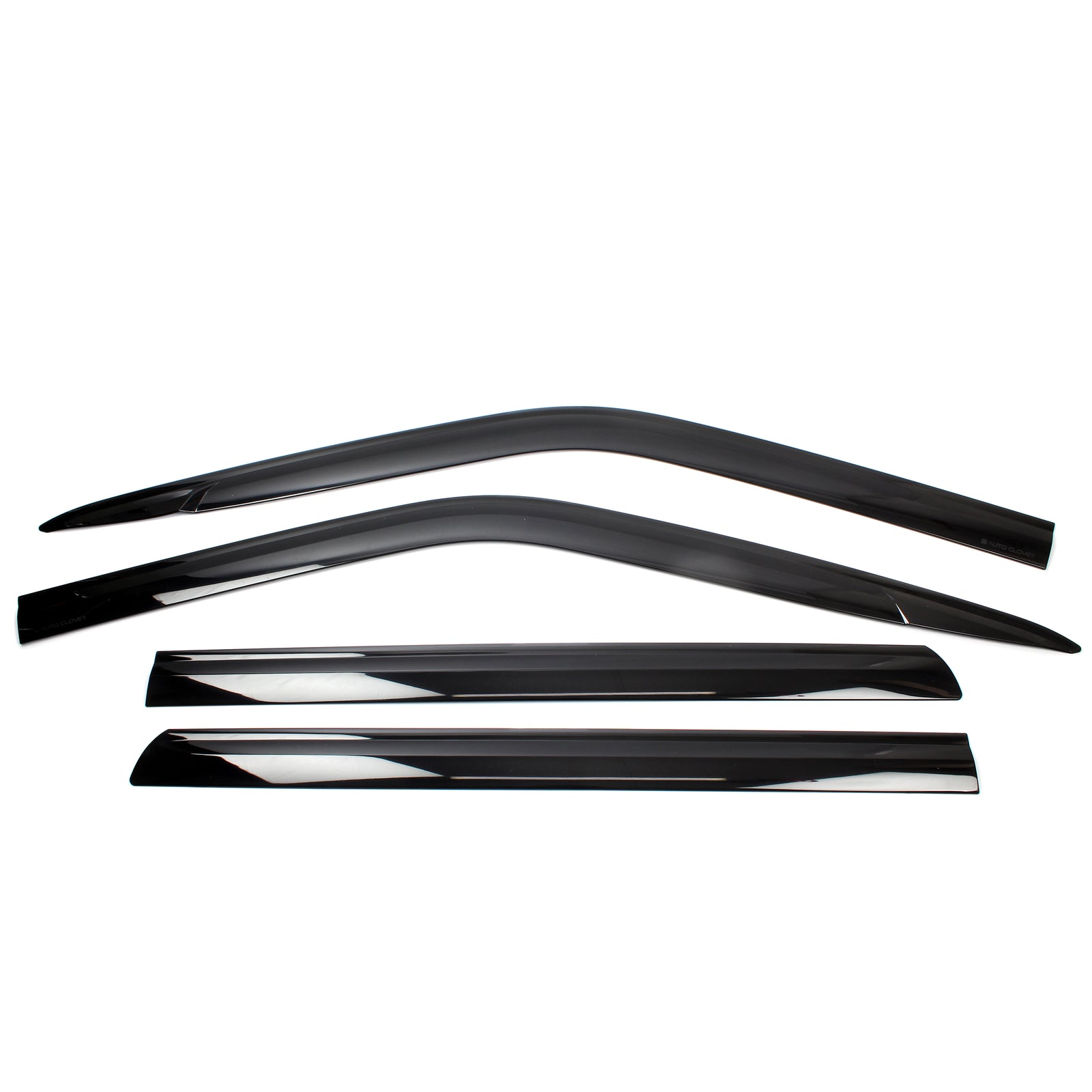 Black Smoked Window Sun Visor Rain Guards 4pcs for 2015-2019 Ford F-150 Crew Cab