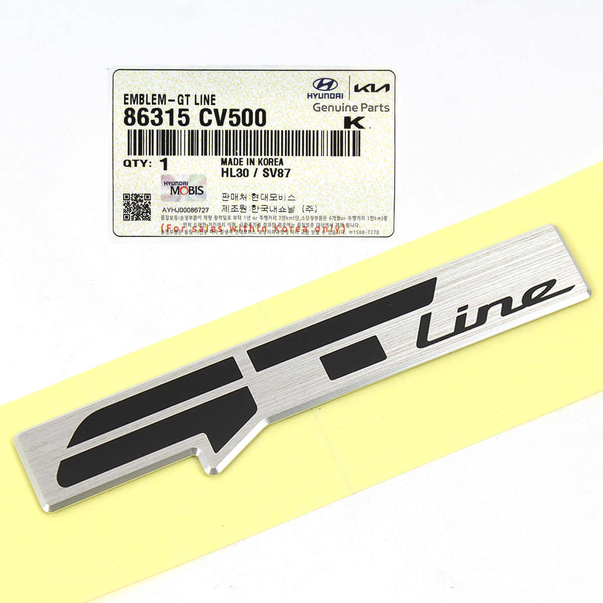 GENUINE Emblem Badge for 2022 2023 Kia EV6 GT Line 86315CV500