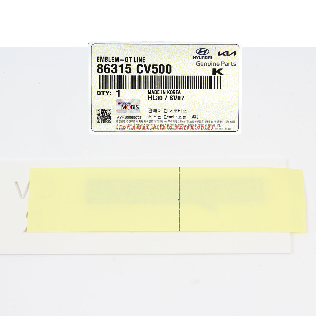 GENUINE Emblem Badge for 2022 2023 Kia EV6 GT Line 86315CV500