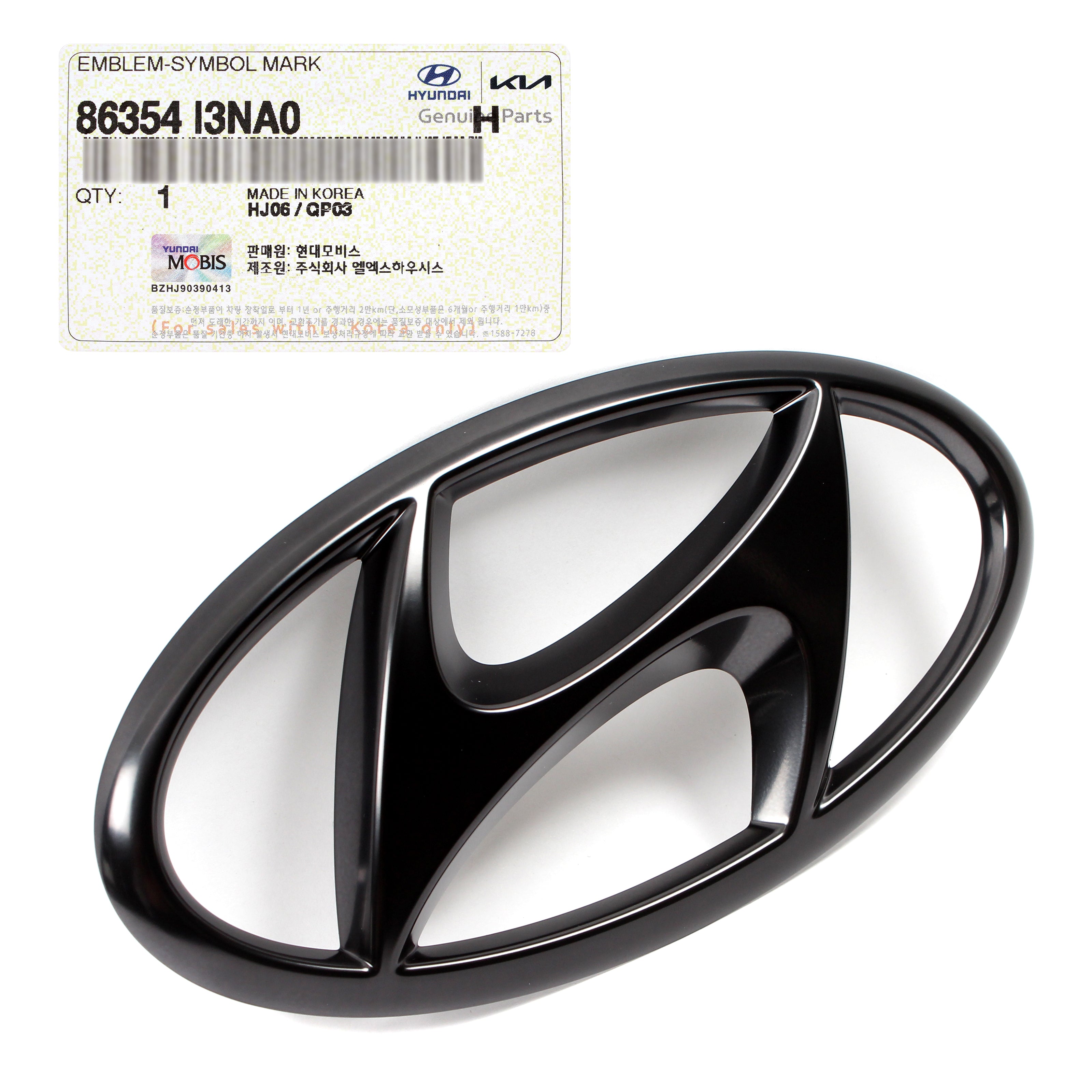 thumbnail image 2 of Genuine OEM Hyundai Kona N Rear Emblem Badge – Black Chrome – 86300CGO20 – 2021-2023 2 of 5
