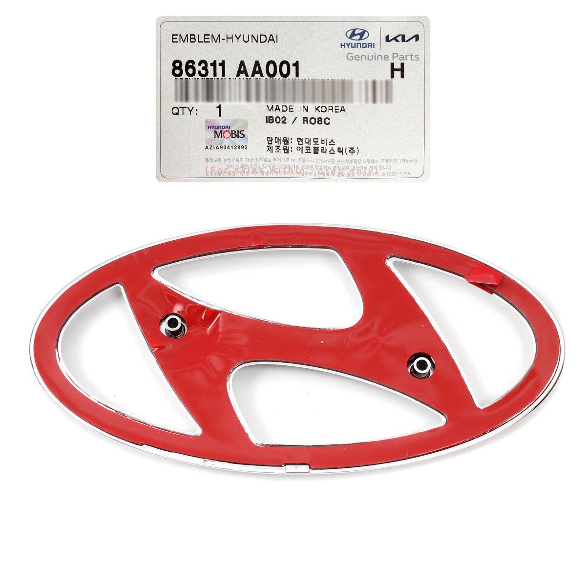 GENUINE Hyundai Grille Emblem for 2021 2022 2023 Elantra OEM 86311AA001