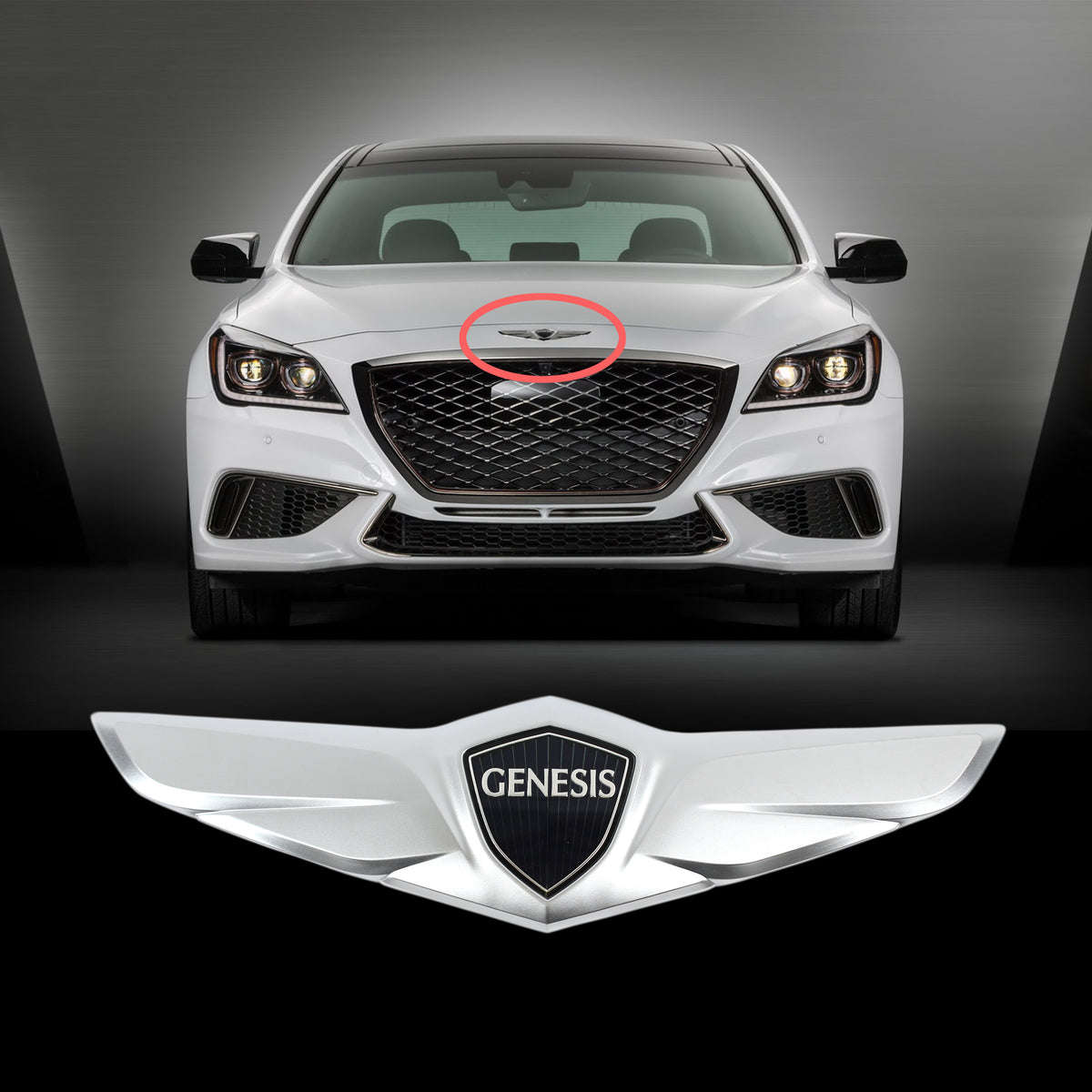 Fits 2015 2016 Hyundai Genesis Sedan OEM Hood Wing Emblem 86320B1000