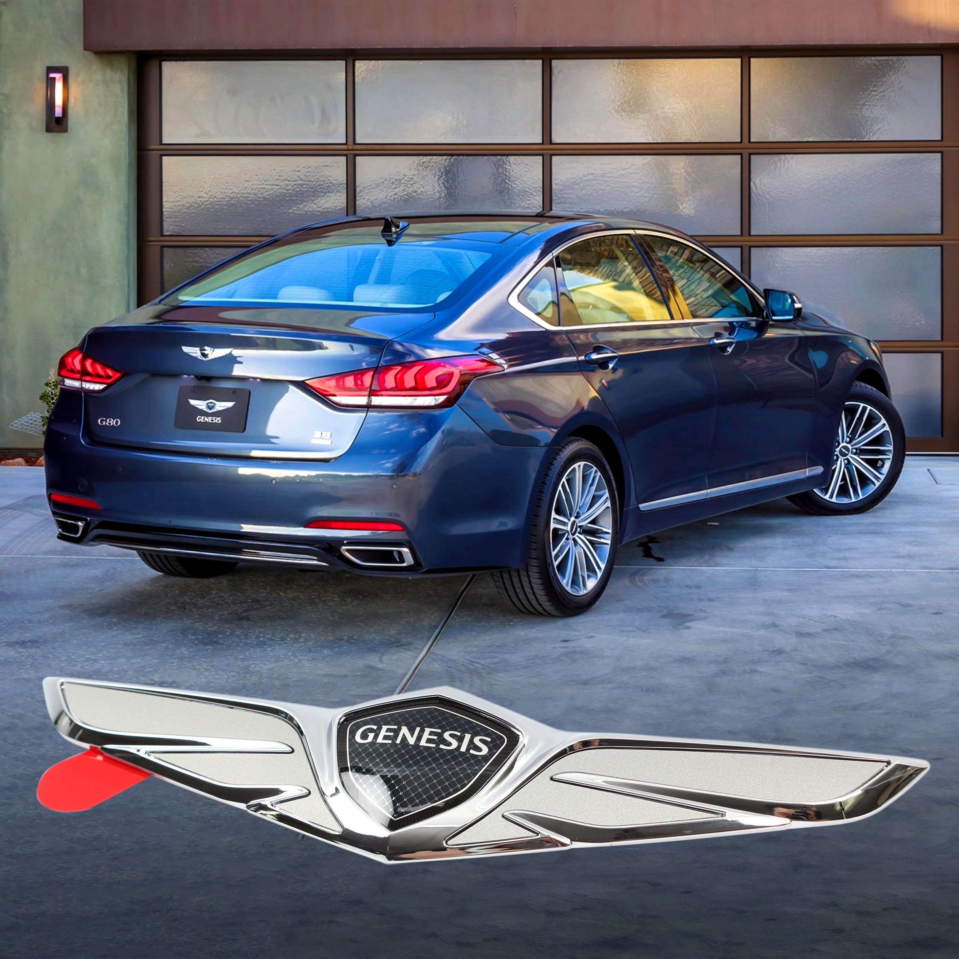 Genesis Gv80 Rear Lettering GENUINE Front Hood & Trunk Emblem Badges for 2018-2020 Genesis G80 863 ...