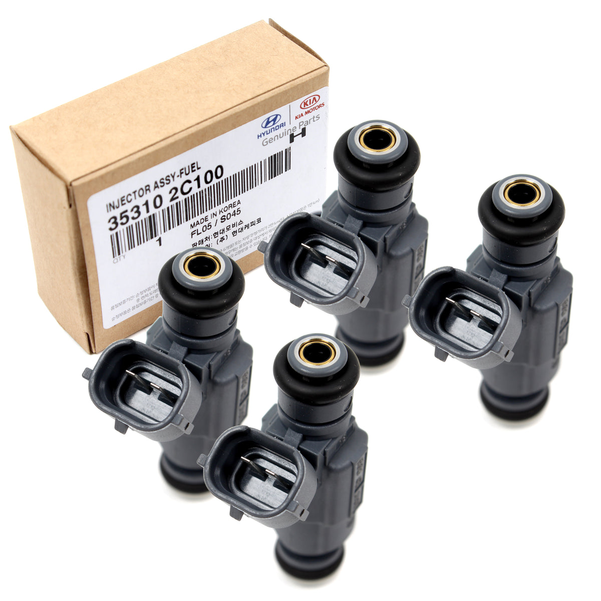 GENUINE Fuel Injector 4pcs for 2010-2012 Hyundai Genesis Coupe 2.0L 353102C100