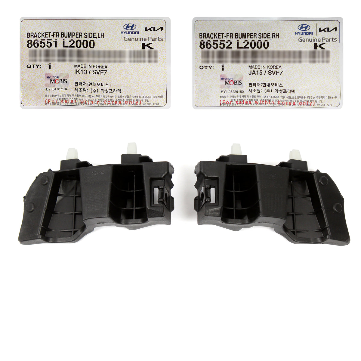 GENUINE Front Bumper Brackets LEFT &amp; RIGHT for 2021-2022 Kia K5 86552L2000