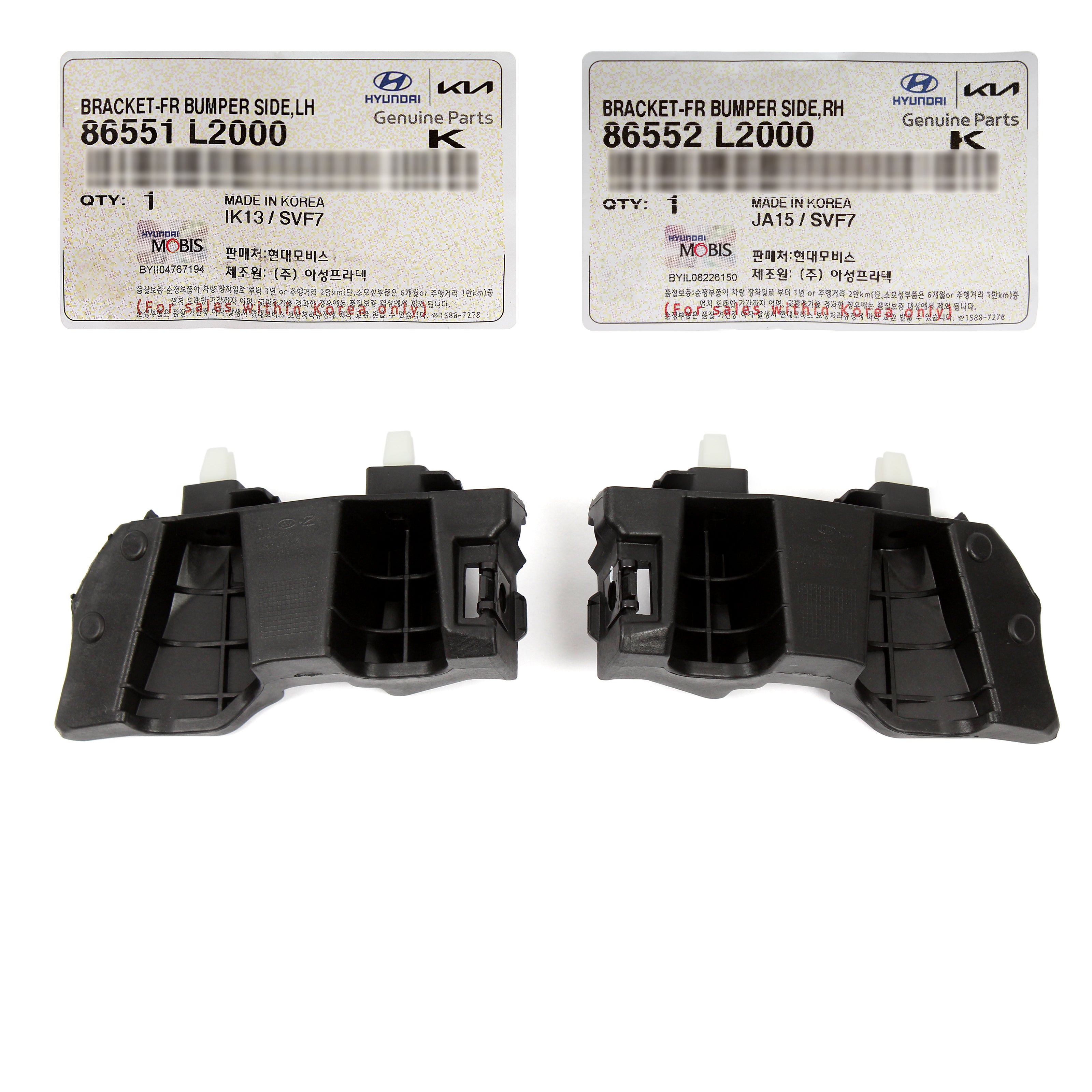 GENUINE Front Bumper Brackets LEFT & RIGHT for 20212022 Kia K5 86552L