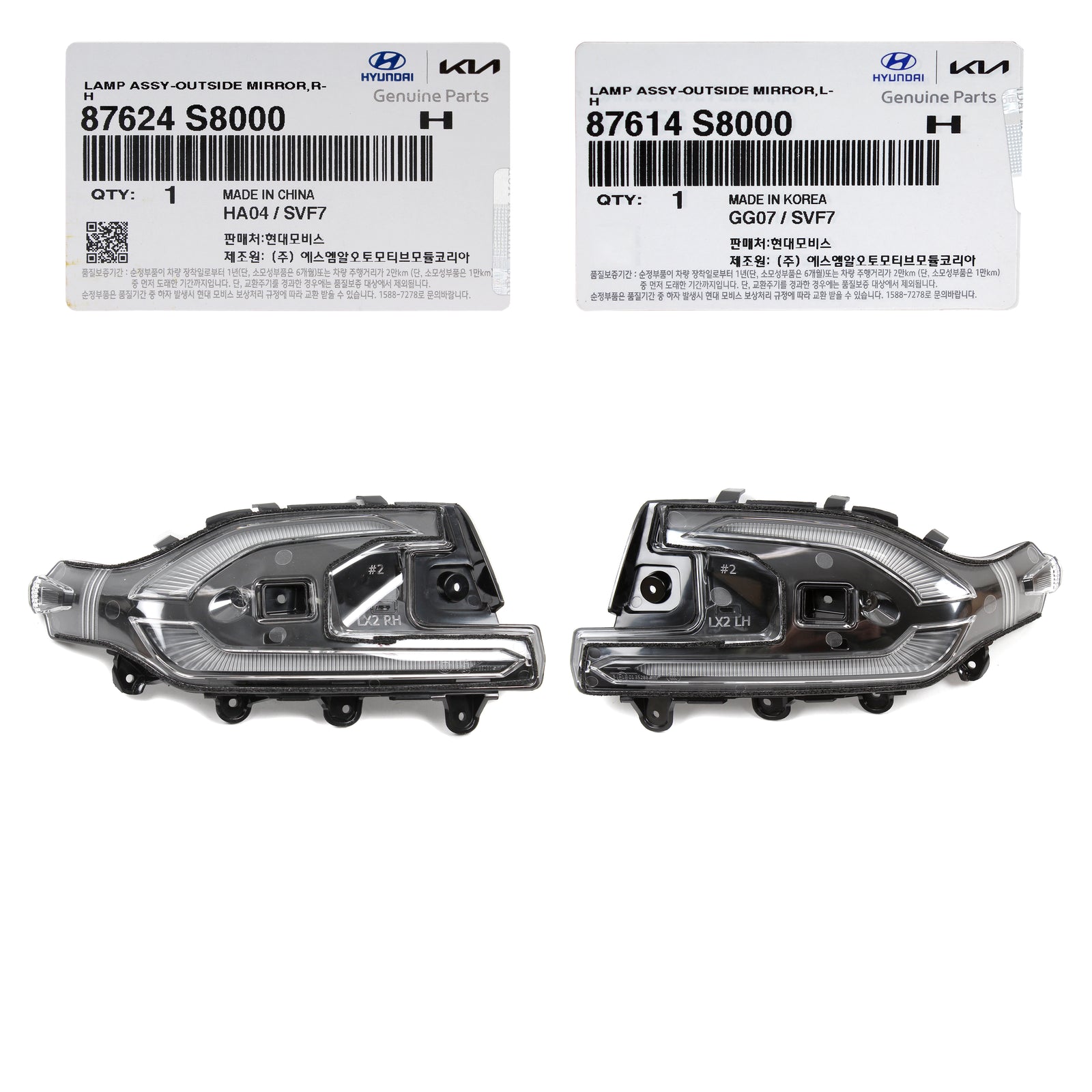 GENUINE Outside Mirror Signal Lamps LEFT & RIGHT for 20-22 Hyundai Palisade