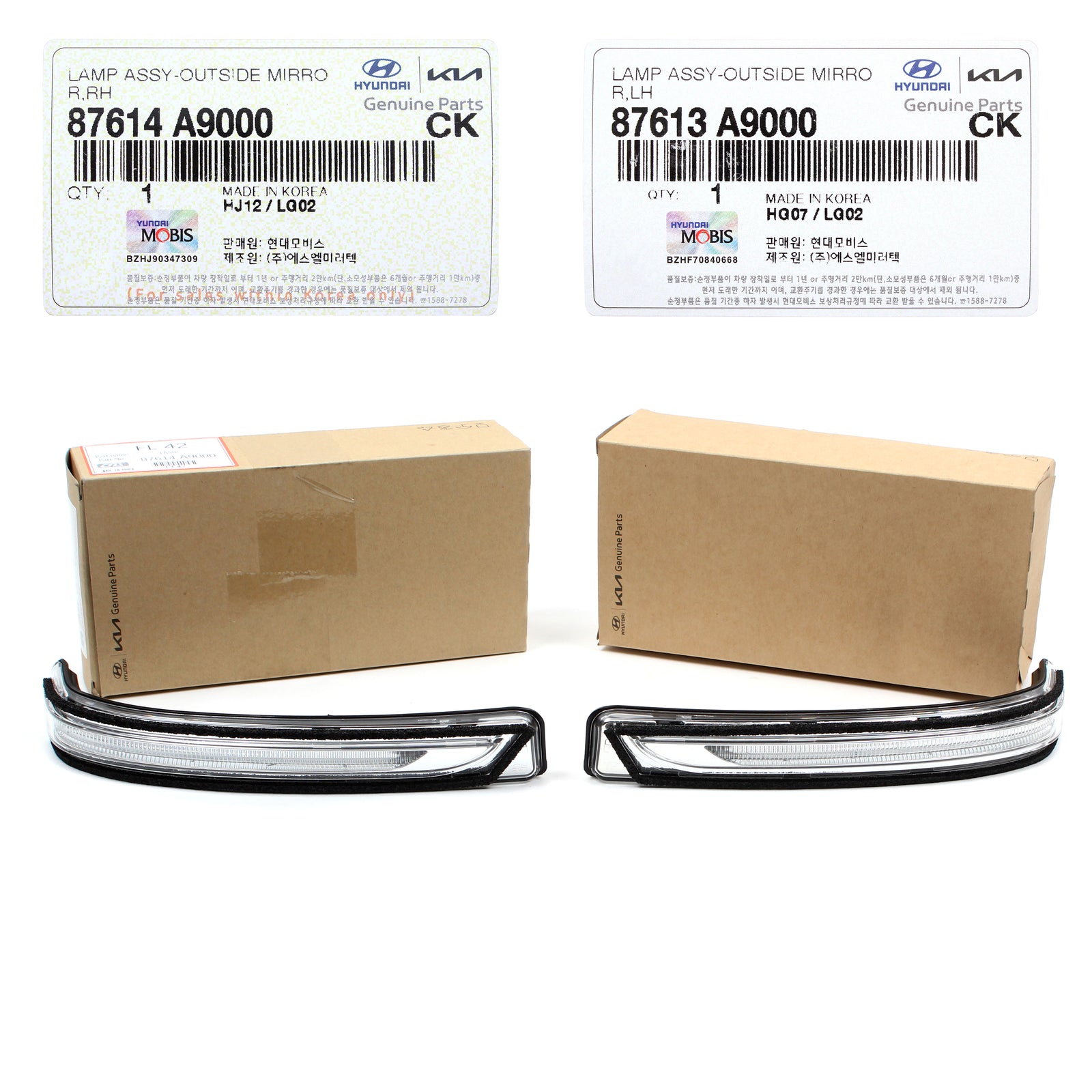 GENUINE Outside Mirror LED Signal Lamps LEFT & RIGHT for 2015-2021 Kia Sedona