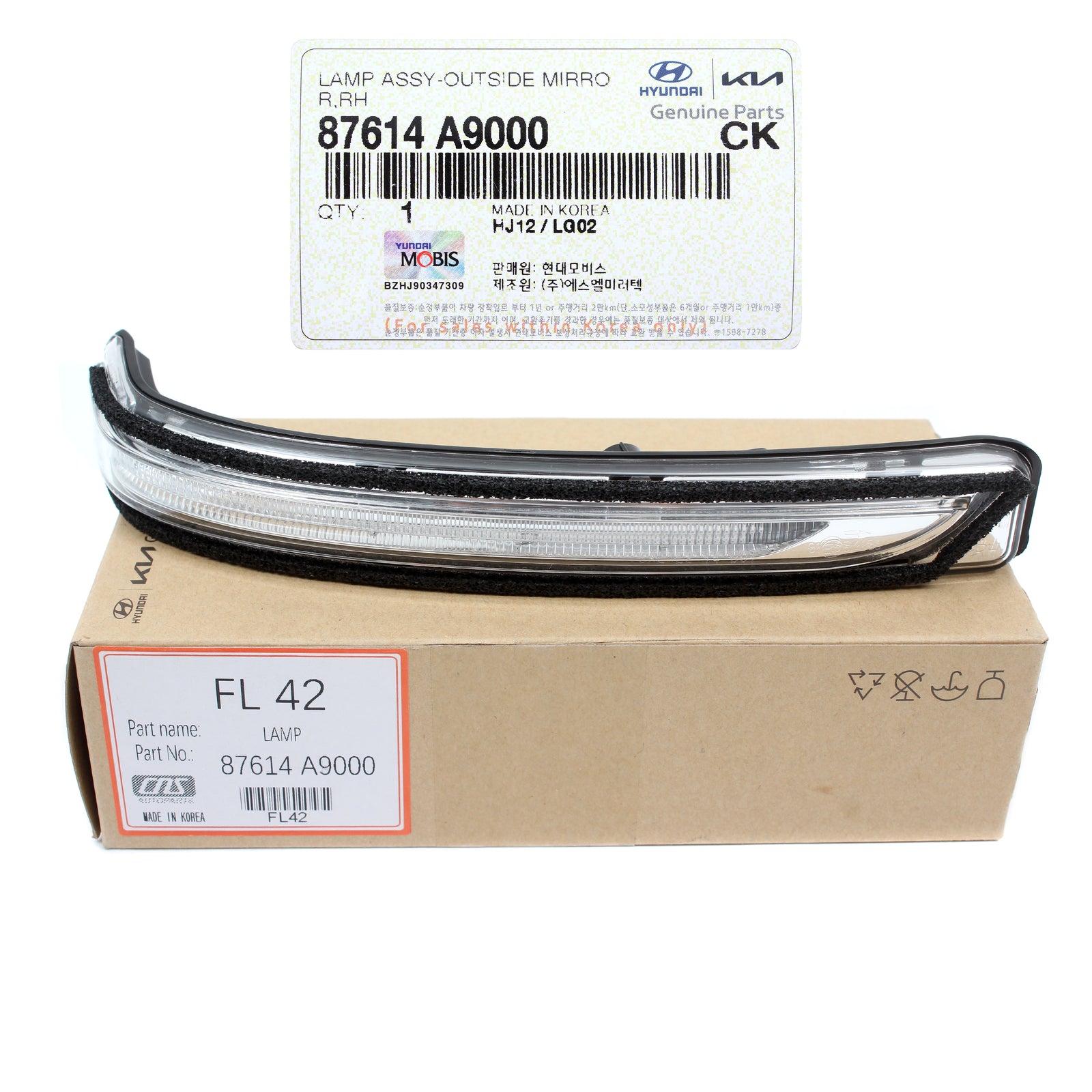 GENUINE Outside Mirror Signal LED Lamp RIGHT for 15-21 Kia Sedona 87614A9000