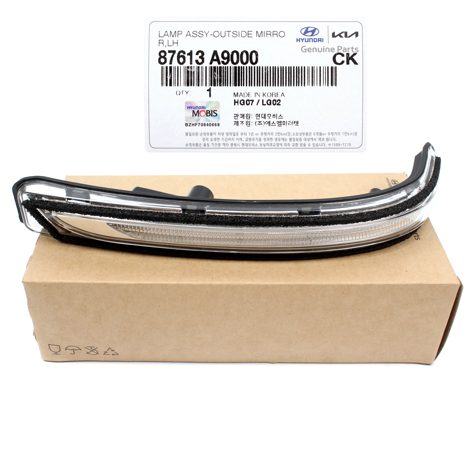 GENUINE Outside Mirror Signal LED Lamp LEFT LH for 15-21 Kia Sedona 87613A9000